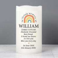 Personalised In Loving Memory Rainbow LED candle Extra Image 3 Preview